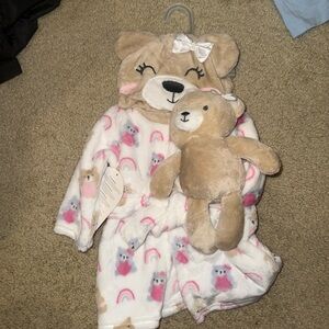 Adorable Bear Hoodie and Plush Set for Kids